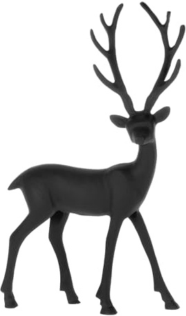 EGLO LIVING Deko Rentier Baligian, Weihnachtsdeko Fensterbank | Herbstdeko Wohnzimmer, Weihnachtsfigur Hirsch Reh, Tischdeko Weihnachten Herbst, Metall in Schwarz, H 44 cm