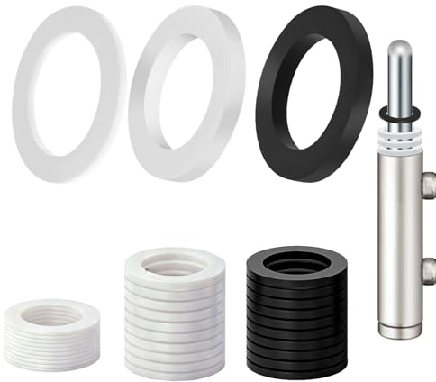 120Stück Fitschenringe Zimmertüren,Unterlegscheiben Türscharnier,Kunststoff Türscharnier Zimmertüren 10×15mm (Dicke 1 mm, 80 PCS + Dicke 2 mm, 40 PCS) Montageringe Ohne Abriebspuren