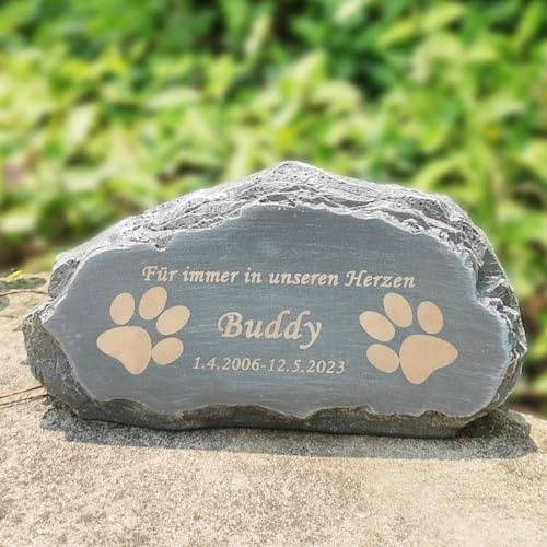 Generisch Personalisierte Hund Memorial Stein im Freien Personalisierte Garten Steine Pet Garden Memorial Stein Hund Grabstein für Grab Katze Grabsteine und Grabmarkierungen
