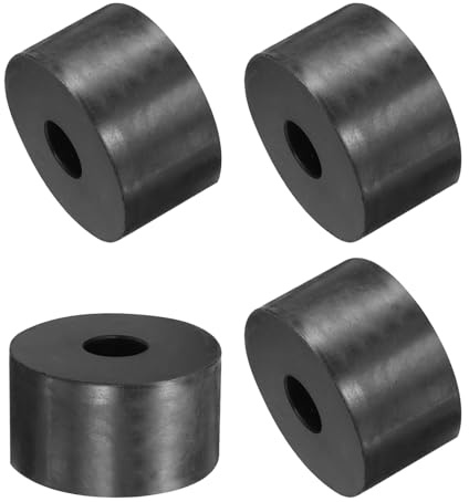 QUARKZMAN Arandela Gruesa de Goma 50x15x30mm (OD*ID*Grosor) 4pcs | Almohadilla de Aislamiento Antivibración Planas Ojales Amortiguador Antideslizante Kit de Espaciador Redondo Grueso Negro
