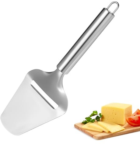 Giantree Stainless Steel Cheese Slicer, Multi-Functional Cheese Slicer for All Types of Cheese, Silver Non-Stick Cheese Shaver for Kitchen Cooking