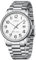 CIVO Reloj Hombre de Pulsera Acero: Analógico Relojes Cuarzo Calendario - Elegante Reloj Caballero Plata Clásico Blanco Regalo
