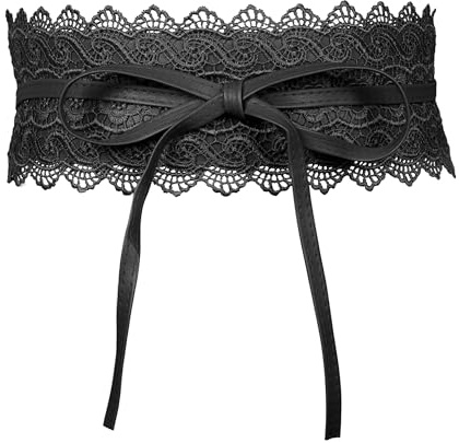 Manfnee Frauen Kunstleder Wrap Gürtel Mode wickeln Cinch Gürtel Breite Taille Gürtel für Kleid