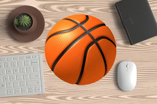 Alfombrillas para Mouse, Ratón de PC o Portátil - Pelota de Baloncesto - para Todos los Amantes del basquet y el Deporte en General.