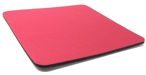DRUT Alfombrilla de ratón para ratones ópticos, parte inferior antideslizante y revestimiento suave. Tamaño: 245 mm x 220 mm x 5,5 mm (rojo)