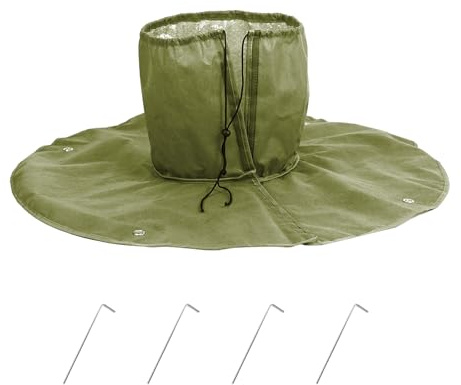 DEWUR Protection hivernale pour palmiers, protection contre les racines de palmier, protection contre le froid pour plantes et arbres jusqu'à 35 cm de diamètre, double isolation, diamètre 100 cm, 100