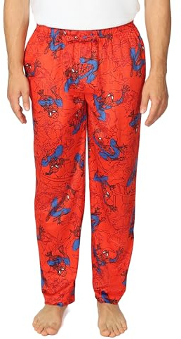 Marvel Pajama Pants, Lounge Bottoms with Drawstring, Ultra-Soft & Comfortable Pantalone del Pigiama, Spiderman e Venom, S Uomo