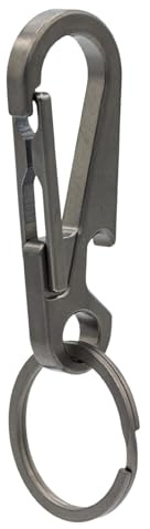 Heimatkraft - Titankarabiner mit Flaschenöffner | Ultraleicht 16g | EDC Schlüsselanhänger aus Titan | Karabinerhaken & Schlüsselring | Outdoor Camping Tool