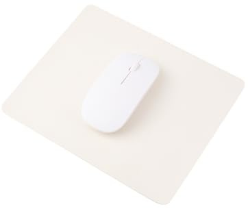 BEAMARKER Alfombrilla de Ratón Rectangular de 7.5x9 pulgada, Color Blanco, Pequeña, Antideslizante, Lavable, Impermeable, para Oficina, Hogar, Escuela, Inalámbrica, con Cable, para Juegos, PC, Portáti