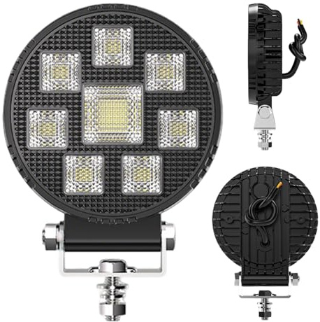 Duvcoywae Luce Lavoro LED, Fari Offroad LED per Guida, Alto Ambra 360 Gradi Rotante Attrezzatura di Illuminazione Automobilistica per Auto Strada Barca Rimorchio Veicolo ATV