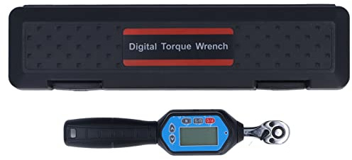 QWUUYEC Clé Dynamométrique Digitale Mini, 3 Modes de Mesure, 1/4 Pouces, 30Nm, 72 Dents - Affichage Précis, Double Alarme Sonore et Visuelle, Réglage Bidirectionnel