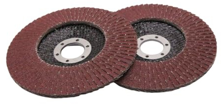 Fächerscheiben Set 115mm, 4-teilig, Körnung 80/120, für Schleifarbeiten mit Winkelschleifer, Aufnahme 22,23mm geeignet für viele gängige Winkelschleifer