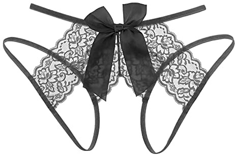Pdakieyxnd String Ouvert FüR Frauen - Schritt Hipster Damen GrößEn Sexy Dessous HöSchen Slip Panty Ouvertslip Mit UnterwäSche Soft Tanga Loch Offener Blumen GroßE Spitze