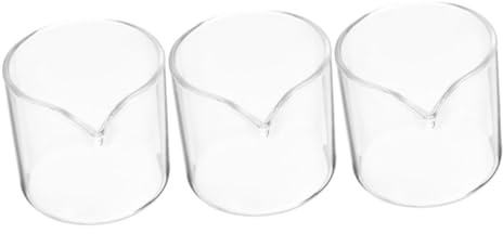 Alipis 3 pièces Pichet à Lait Verre Petit de pour Café Latte Art Multifonction Facile à Nettoyer