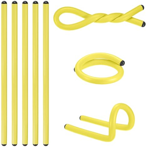 M METERXITY 8-Pack Twist Rubber Ties 17in, Yellow
