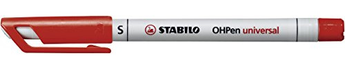 STABILO - Folienstift - OHPen universal - wasserlöslich superfein - Einzelstift - rot