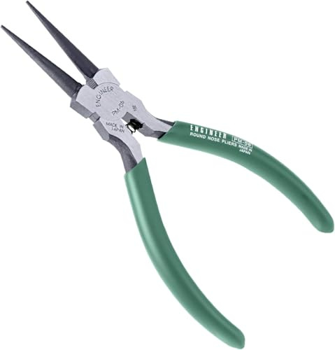 ENGINEER 5.7 Round Nose Pliers. Made in Japan Carbon Steel Jaws. For Wire Looping, Forming, Electrical Work. PM-06
