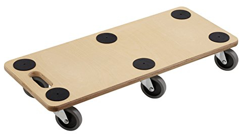 Metafranc Transportroller 680 x 290 mm - 300 kg Tragkraft - Sperrholz - TPE-Räder / Möbelroller / Transporthilfe für Umzug / Rollwagen für Möbel-Transport / Kistenroller aus Holz / 821420