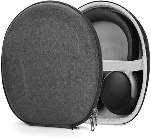 Geekria Shield Kopfhörerhülle kompatibel mit Bose QC Ultra II, QC 45/35/25/15/SE und mehr, Ersatz Hartschalen-Reiseetui mit Kabelaufbewahrung (Grau)