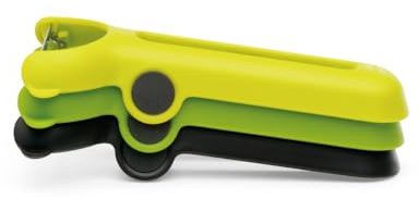 Chef'n Stack'n Peel Fruit and Vegetable Peeler Set - Multi-Colour, 3 Piece Set of Straight, Serrated and Julienne Peelers