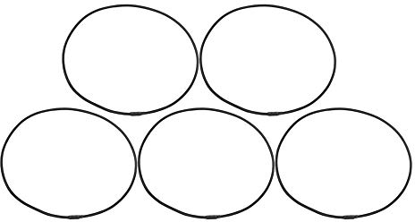 BQLZR Longueur totale 520 mm Le diamètre du fil est d'environ 3 mm Lot de 5 élastiques de rechange pour microphone Noir