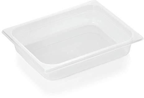 GN Behälter mit SKALIERUNG -GN1/2- aus Polpropylen, Gastronormbehälter Container Gastronorm Pans - ideal für den Transport oder Lagern von Lebensmitteln (Höhe: 65mm, Inhalt: 3 Liter)