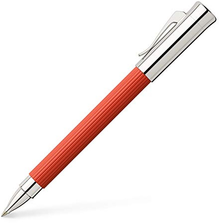 Graf von Faber-Castell 141596 - Tintenroller Tamitio India Red, schreibfarbe schwarz, mit hochwertiger Geschenkverpackung