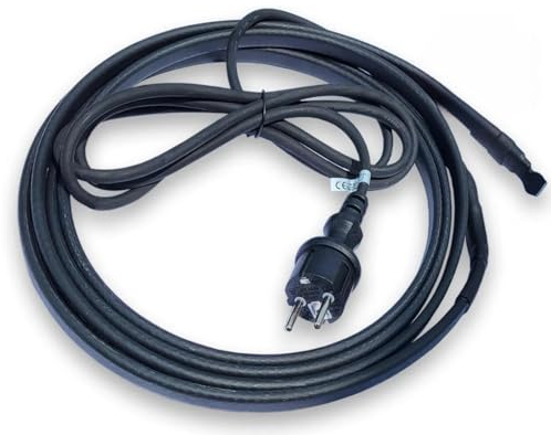 Cable calefactor Calorique SLL 40 W/m – 2 m – Para proteger canalones y exteriores contra daños por heladas – Calefacción auxiliar – Funcionamiento sin heladas de módulos fotovoltaicos