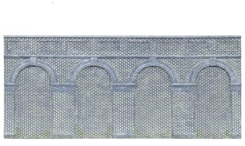 Hornby R7385 OO Gauge Mid Level Arched Retaining Walls x2 (Engineers Blue | Hornby OO Gauge Brick, Model Railway Accessories, Miniature Diorama Scenery for Train Sets, Lifelike Building Models