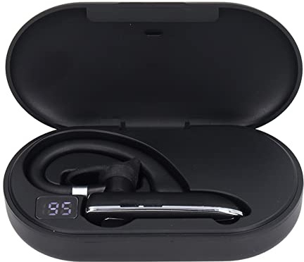 Zunate Bluetooth Earpiece, Bluetooth V5.0 Wireless Handsfree Headset with Microphone, Rotatable Single Ear Wireless Headset for Driving Business Office, One Touch Control