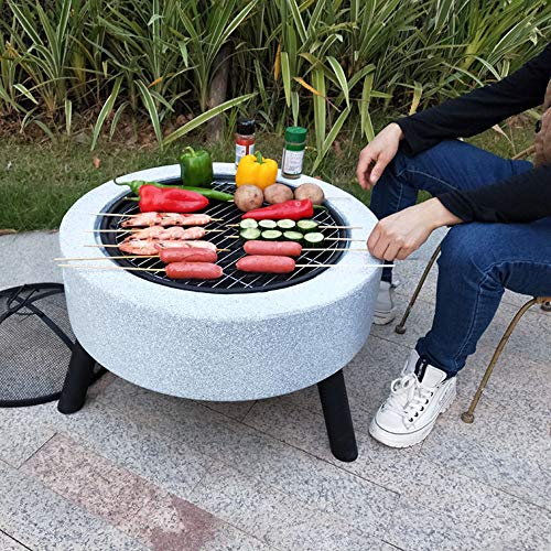 NEWCES Sicherheitszertifizierung Luxus-Stativgrill Holzbefeuerte Grills/BBQ-Grills/Feuerstellen-Tisch-Holzkohle-Barbeque-Grills Gartenheizung Feuerschalen Mehrzweck-Smoker BBQ-Grill