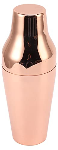 Coctelera de Acero Inoxidable Shaker Cup Mixer Coctelera de Acero Inoxidable Francés de Dos Etapas con Estilo Francés para Mezclador de 2 Secciones (Oro rosa)