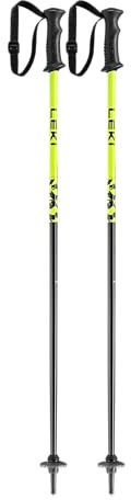 Leki Kinder Rider Skistöcke, Black-Neonyellow-White, 90cm