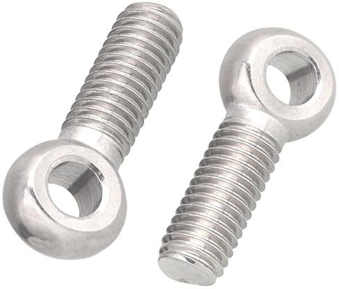 Konrunppy 10 Stück 304-Edelstahl-Ösenschrauben, Ringschrauben, Lochschrauben, Ringschrauben (M5*25mm)