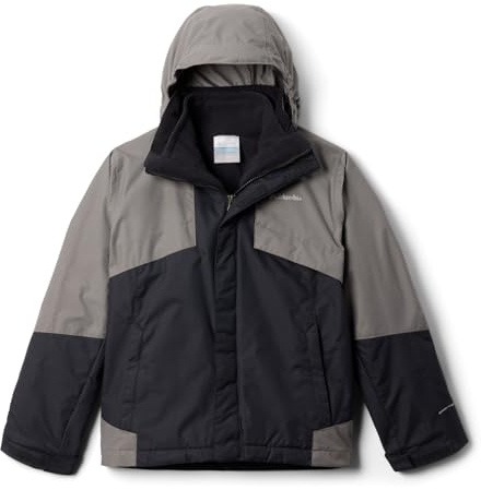 Columbia Youth Boys Bugaboo III Fleece Interchange Jacket, Black/City Grey, Large