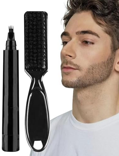 Lápiz Bellv para Barba - Tinte Impermeable para Hombres con Acabado Natural de Larga Duración - Colorante para Bigote y Cejas