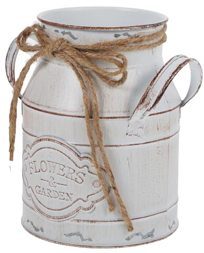 IMIKEYA European Style Milk Bottle Flowerpot Rustic Iron Flower Pot Creative Planting Garden Supplies for Living Flowers Vase