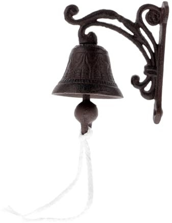 SEWOART Campana Da Porta Vintage Ferro Con Uccellini Campanella Da Muro Decorativa Per Esterni e Interni Stile Rustico Resistente Alle Intemperie Decorazione Per Giardino e Ingressi