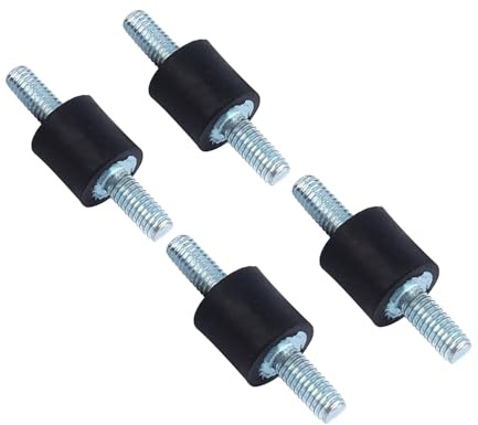 Gummigelagerte Anti-Vibrationsdämpfer-Pumpe für Luftkompressor, Dieselmotor, Benzinmotor, Wasserpumpe – 10 X 10 M4-Gewinde, Schwarz (1 Stück) – Geeignet für Schweißmaschinen