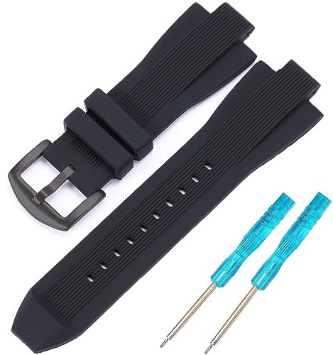 XBDSW silikon klocktillbehör kompatibel med Michael Kors MK8383 MK8356 MK8295 MK9020 klockarmband gummiersättning klockarmband 13 x 29 mm armband, 13mm
