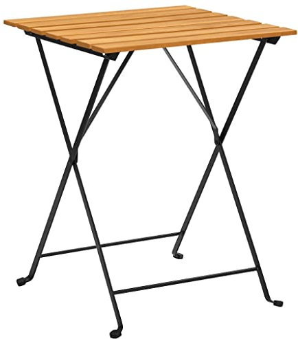 HETFTJN Loungetisch Outdoor Campingtisch Klein Bistrotisch Outdoor Picknicktisch - Bistrotisch 55x54x71 cm Akazie Massivholz für Outdoor Aufenthaltsraum Speisesaal Terrasse
