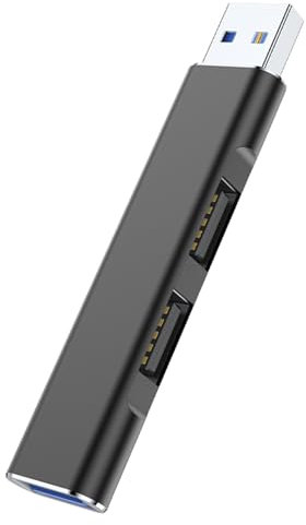 Neoreser Hub USB-C 3.0 Multipuerto 3 en 1 con 2 USB 2.0 y 1 USB 3.0 - Adaptador de Concentrador de Datos Portátil para PC y Ordenador Portátil (Black)