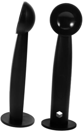 TOBBOMEY 2pcs Multifunctional Coffee Tamper Spoon Precision Measuring Spoon for Espresso Tamping Grinding for Home