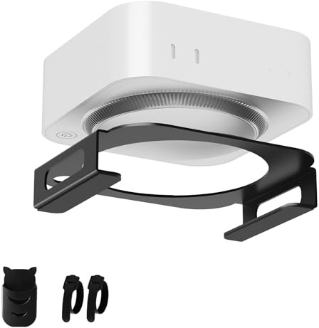 Bedycoon Dock Stand Compatible with Mac mini M4 & M4 Pro 2024, Anti-Slip Metal Desktop Stand Mount for Mac mini M4 and M4 Pro with Pen Holder and Cable Ties, Improved Cooling