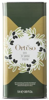 Olio di Sansa di Oliva Ortuso – Latta da 5 L, Miscela di oli di sansa di oliva