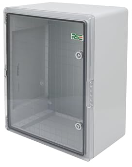 RSE vattentät fördelningsbox för utomhusbruk | IP65 | ABS-plasthölje utomhus | kopplingsbox | strömlåda | vägguttag trädgård 180 x 240 x 130 mm