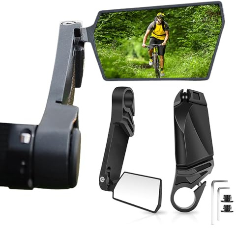 Fahrradspiegel für Lenker | Fahrradspiegel für Lenkerendhalterung - Um 360 Grad drehbarer, faltbarer Fahrradrückspiegel aus für sicheres Fahren