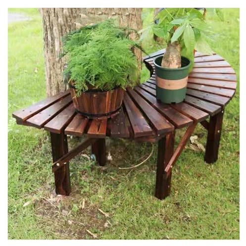 Genérico Banco De Árbol Envolvente, Curvo, Semicircular, De Madera, For Patio, Terraza, Jardín, Piscina (Solo Incluye Bancos)