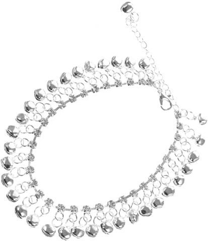 SAFIGLE Bracelet de Cheville pour Femmes Bracelet à Pompons et Clochettes Bijou Élégant pour Plage et Fête Design Simple et Délicat Ajustement Confortable
