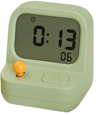 Byuexhp Sveglia digitale per bambini, display LCD silenzioso, senza ticchettio, sveglia digitale da comodino, per cameretta dei bambini, comodino, bagno, viaggi, bambini, ragazzi e ragazze